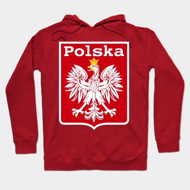 POLSKA Eagle // Retro Polish Poland Pride Hoodie by darklordpug